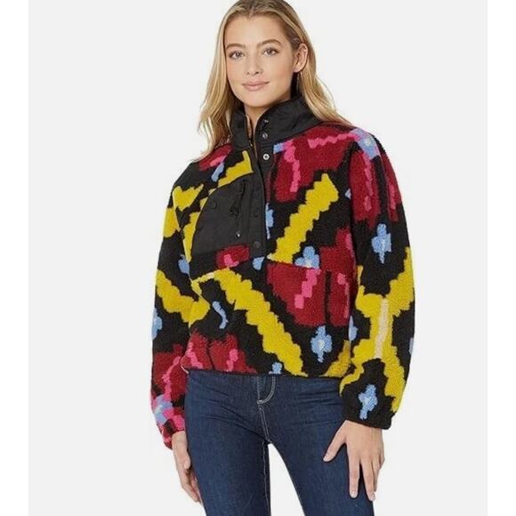Free People Movement Rocky Ridge Fleece Colorful Pullover Sherpa M Outdoor - Picture 1 of 10